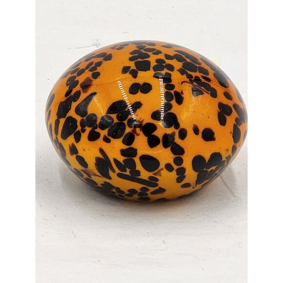 Paperweight Art Glass Leopard Animal Print Vintage Bookshelf Home Office Decor - Picture 6 of 12